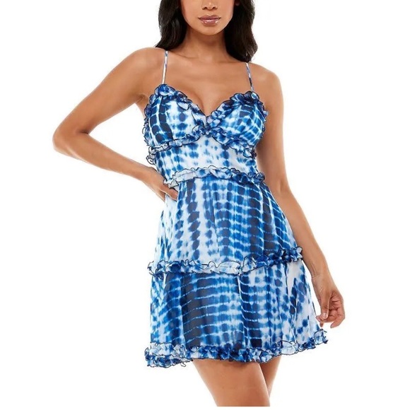 B Darlin Dresses & Skirts - 💙💙NWOT- SUPER CUTE TIE DYE SPAGHETTI STRAP DRESS💙💙 SZ 7/8